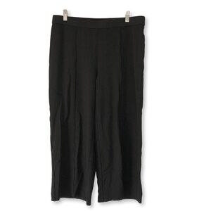 J. Jill Black Pintuck Wide Leg Pants Medium